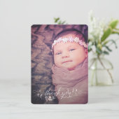 Dankbetuiging voor geboorteaankondiging voor babym aankondiging (Staand voorkant)