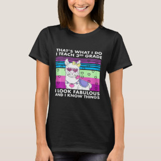Dankbetuiging voor vrouwen derde klas lama 3e klas t-shirt