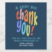 Dankbetuiging Wijn Etiket (Enkel label)