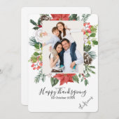 Dankdag Aangepaste Foto Feestdagenkaart (Voorkant / Achterkant)