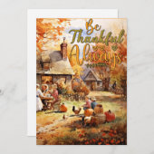 Dankdag - Altijd Dankbaar Feestdagenkaart (Voorkant / Achterkant)