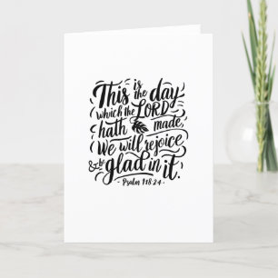 Dankdag Bijbelvers: Psalm 118:24 Bedankkaart