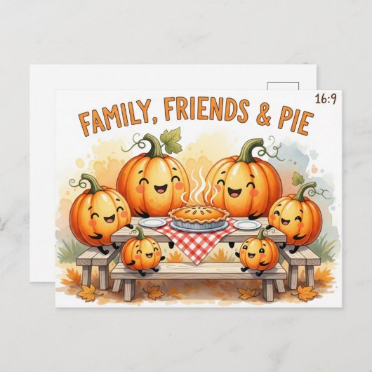 Dankdag  briefkaart (Voorkant / Achterkant)