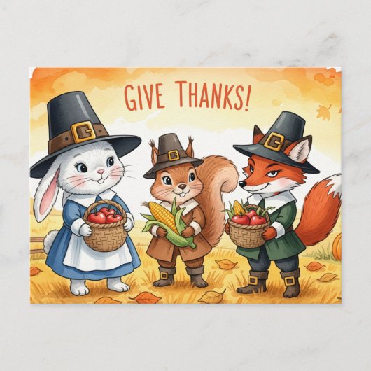 Dankdag Briefkaart (Voorkant)