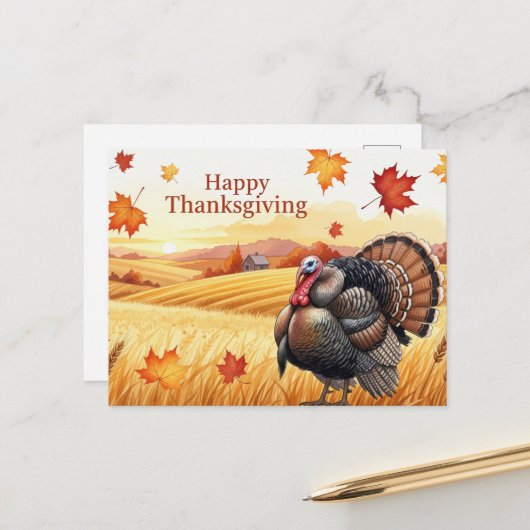 Dankdag Briefkaart (Voorkant / Achterkant in situ)