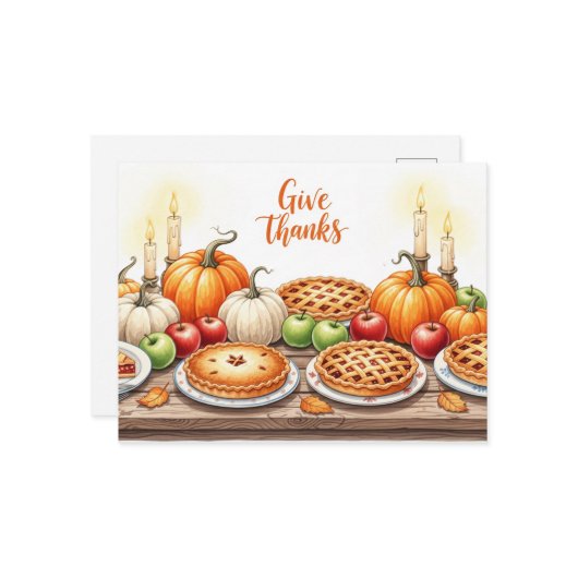 Dankdag briefkaart (Voorkant / Achterkant in situ)