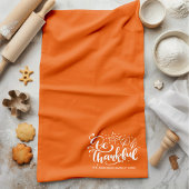 Dankdag Dankbaar Script Oogst Oranje Theedoek