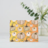 Dankdag dankelijk pompoenveld herfst pompoenen briefkaart (Staand voorkant)
