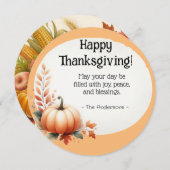 Dankdag Feestdagenkaart (Voorkant / Achterkant)