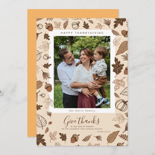 Dankdag Kaart (Voorkant / Achterkant)