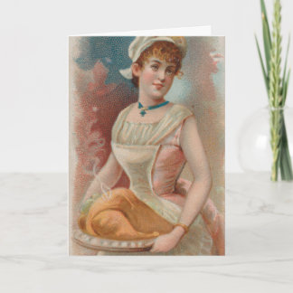 Dankdag, Oude Victoriaanse Tijdperk Print 1890 Kaart
