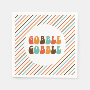 Dankdag Retro Gobble Gobble Servet