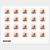 Dankdag ronde sticker (Vel)