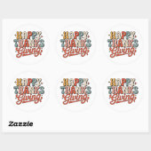 DANKDAG RONDE STICKER (Vel)