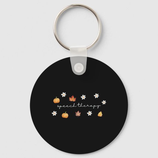 Dankdag Spraaktherapie Herfst Spraaktaal P Sleutelhanger (Voorkant)