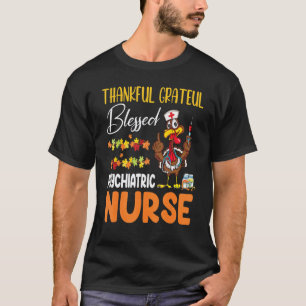 Dankdagkalkoen Dankbaar Gezegend Psychiatrie T-shirt