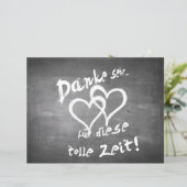 Danke für diese tolle Zeit auf einer Kreidetafel (Staand voorkant)