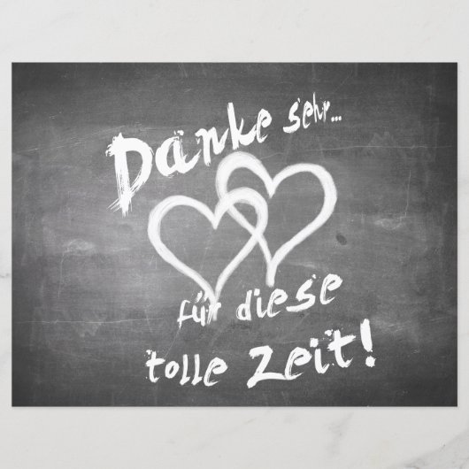Danke für diese tolle Zeit auf einer Kreidetafel (Voorkant)
