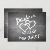 Danke für diese tolle Zeit auf einer Kreidetafel (Voorkant / Achterkant)