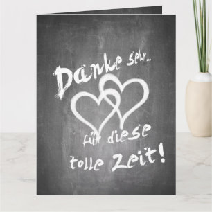 Danke für diese tolle Zeit auf einer Kreidetafel Kaart