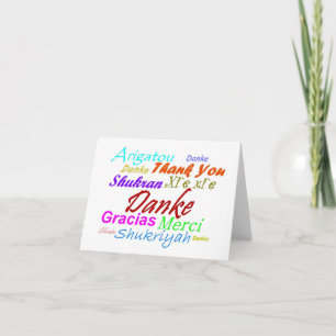 Danke-German-Thank You-kaart in 8 talen Bedankkaart