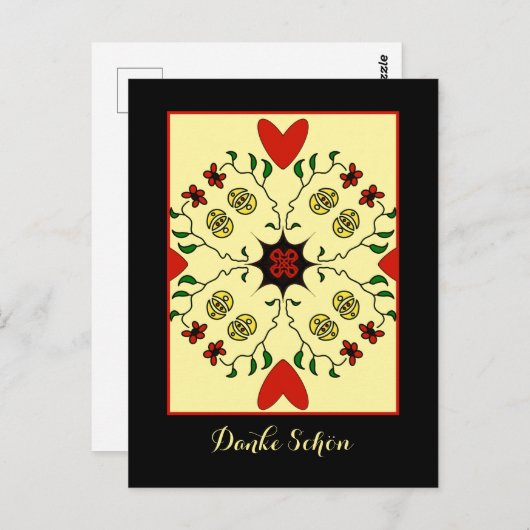 Danke schön briefkaart (Voorkant / Achterkant)
