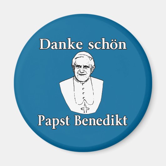 Danke Schon Pope Benedict Magneet (Voorkant)
