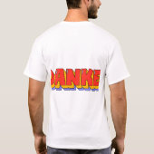 Danke vet typografie Retro stijl ontwerp. T-shirt (Achterkant)