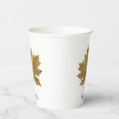 Dankelijke herfstbladeren in herfstkleuren Papierk Papieren Bekers (Rechts)