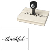 Dankend script moderne en elegante rubberstempel 	rubberstempel (Gestempeld)
