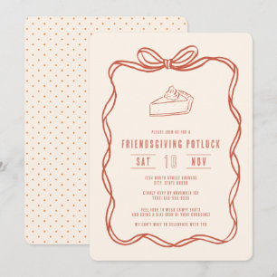 Danket-diner Potluck-diner Coquette Boogtaart Kaart