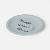 Dankful Grateful Blessed Angel Feather Papieren Bordje (Gekanteld)