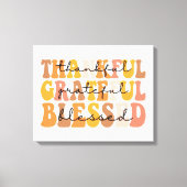 Dankful Grateful Blessed Canvas Afdruk (Voorkant)