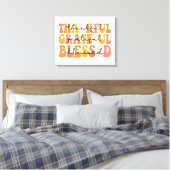 Dankful Grateful Blessed Canvas Afdruk (Insitu (Slaapkamer))
