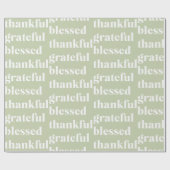 Dankful Grateful Blessed | Citaat Thanksgiving Cadeaupapier (Vlak)