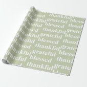 Dankful Grateful Blessed | Citaat Thanksgiving Cadeaupapier (Uitgerold)