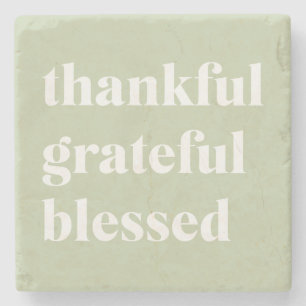 Dankful Grateful Blessed Citaat Thanksgiving Stenen Onderzetter