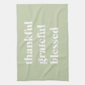 Dankful Grateful Blessed | Citaat Thanksgiving Theedoek (Verticaal)