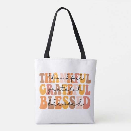 Dankful Grateful Blessed Draagtas (Achterkant)