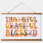 Dankful Grateful Blessed Hangend Wandkleed (Voorkant)