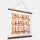 Dankful Grateful Blessed Hangend Wandkleed (Gebogen)