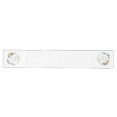 Dankful Grateful Blessed Herfst Leaf Rustic Modern Lange Tafelloper (Horizontaal)