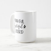 Dankful Grateful Blessed Koffiemok (Voorkant links)