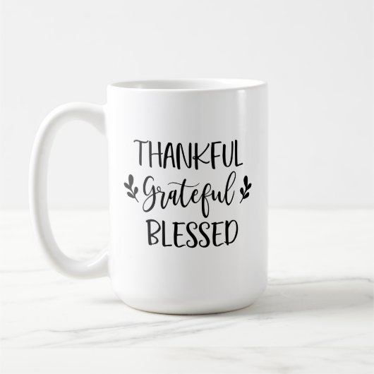 Dankful Grateful Blessed Koffiemok (Links)