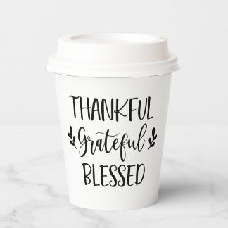 Dankful Grateful Blessed Papieren Bekers
