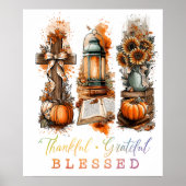 Dankful Grateful Blessed Poster (Voorkant)