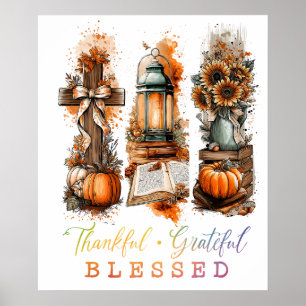 Dankful Grateful Blessed Poster