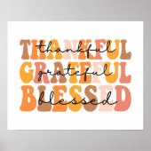 Dankful Grateful Blessed Poster (Voorkant)
