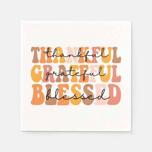 Dankful Grateful Blessed Servet (Voorkant)