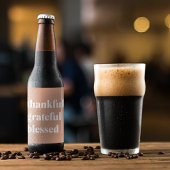 Dankful Grateful Blessed | THANKSGIVING Bier Etiket